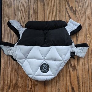 Black and Gray Dog Puffer Coat- XS